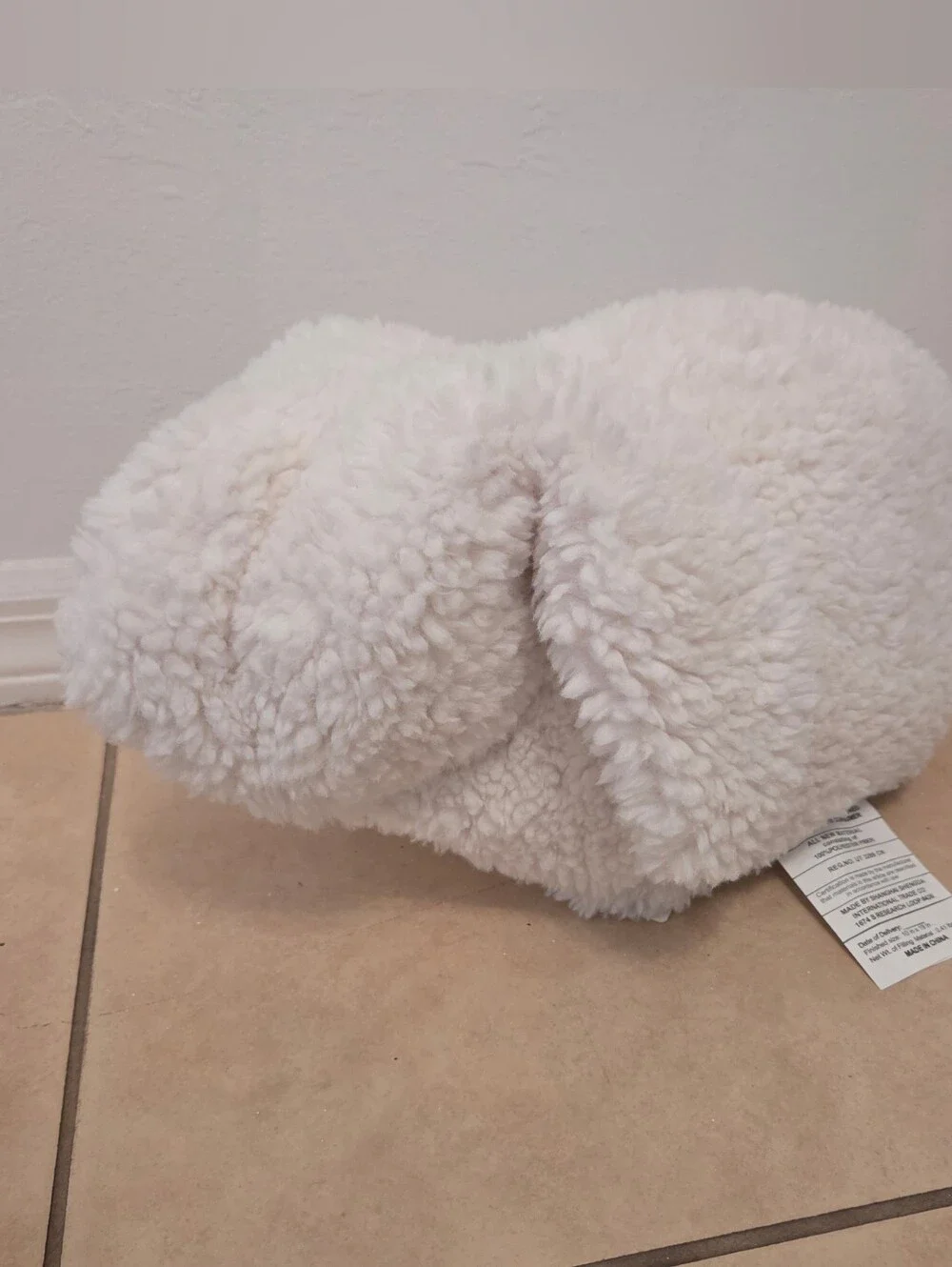 Pottery Barn Sherpa Bunny White Pillow Bunny